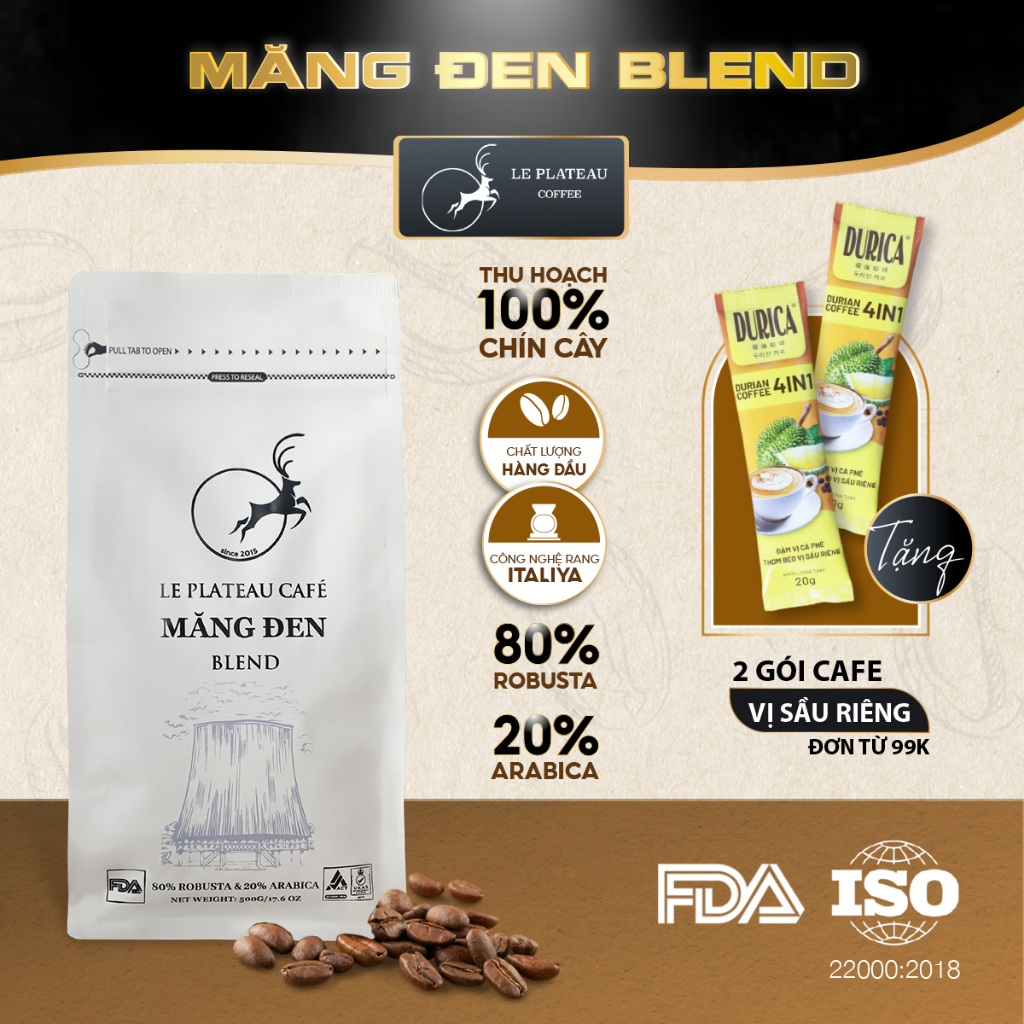 マンデンブレンド コーヒー ロブスタ&アラビカ パウダー 500g Le Plateau