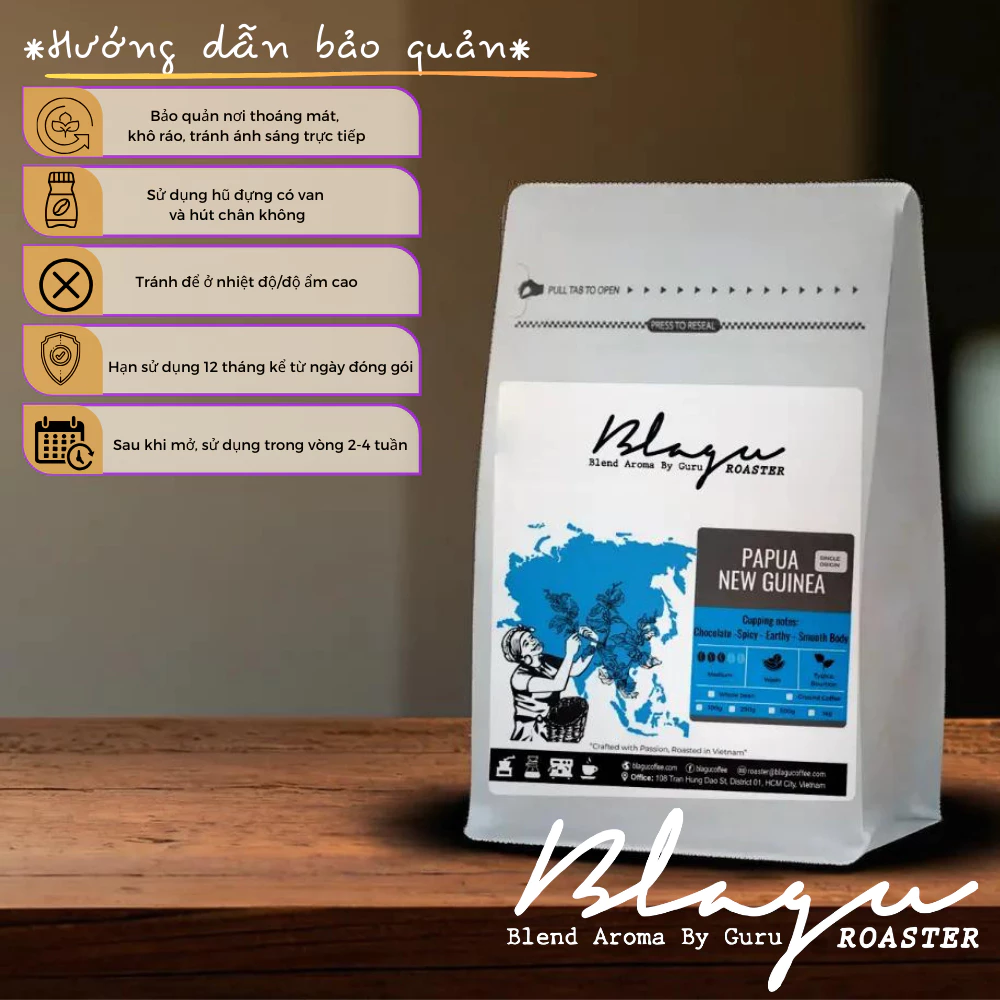 Blagu Coffee パプアニューギニア ドリップ用挽き豆 ライト-ミディアムロースト 250g