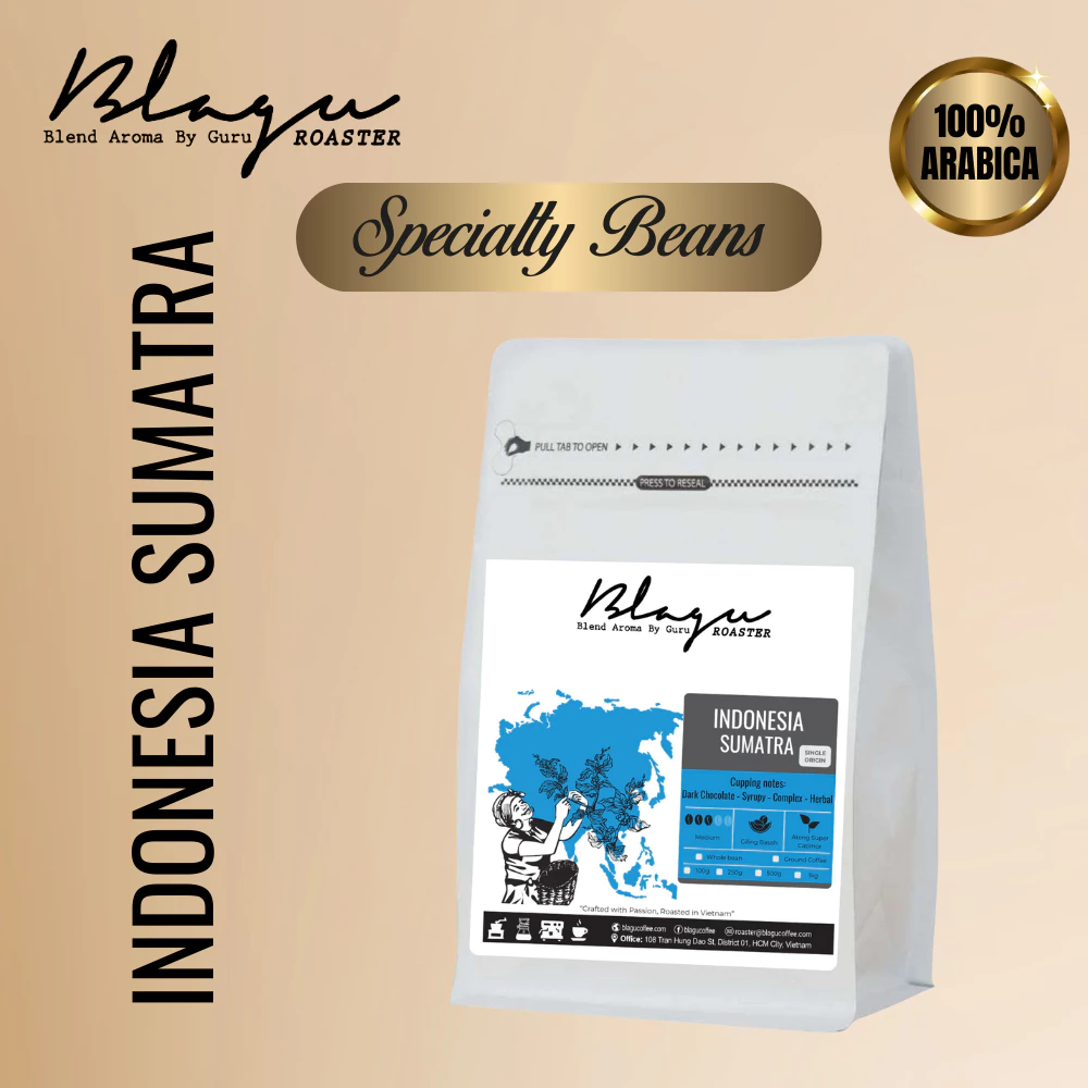 【Blagu Coffee】インドネシア スマトラ アラビカ 中煎り ホールビーン 250g
