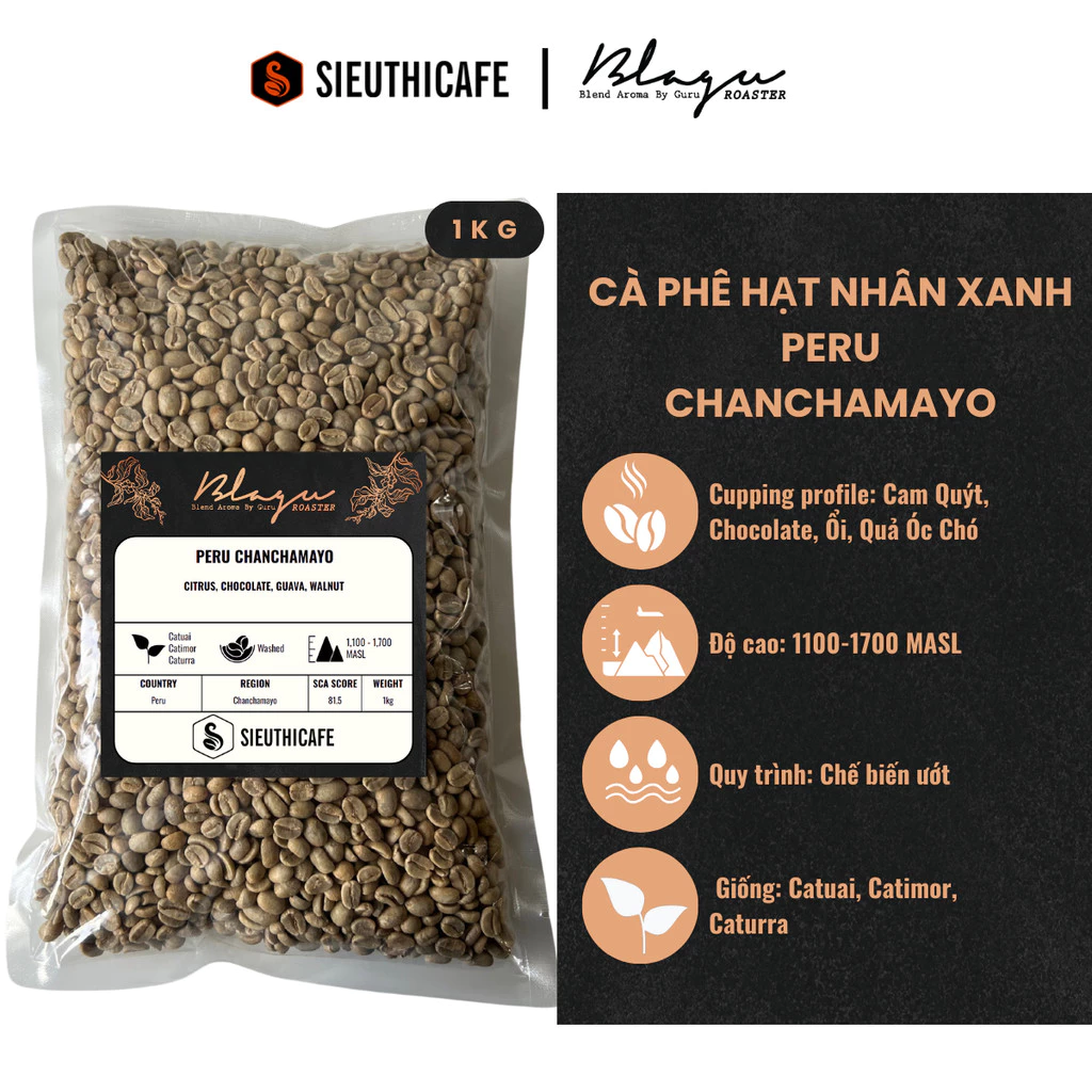 Blaguコーヒー スペシャルティ生豆 ペルー・チャンチャマヨ 1kg