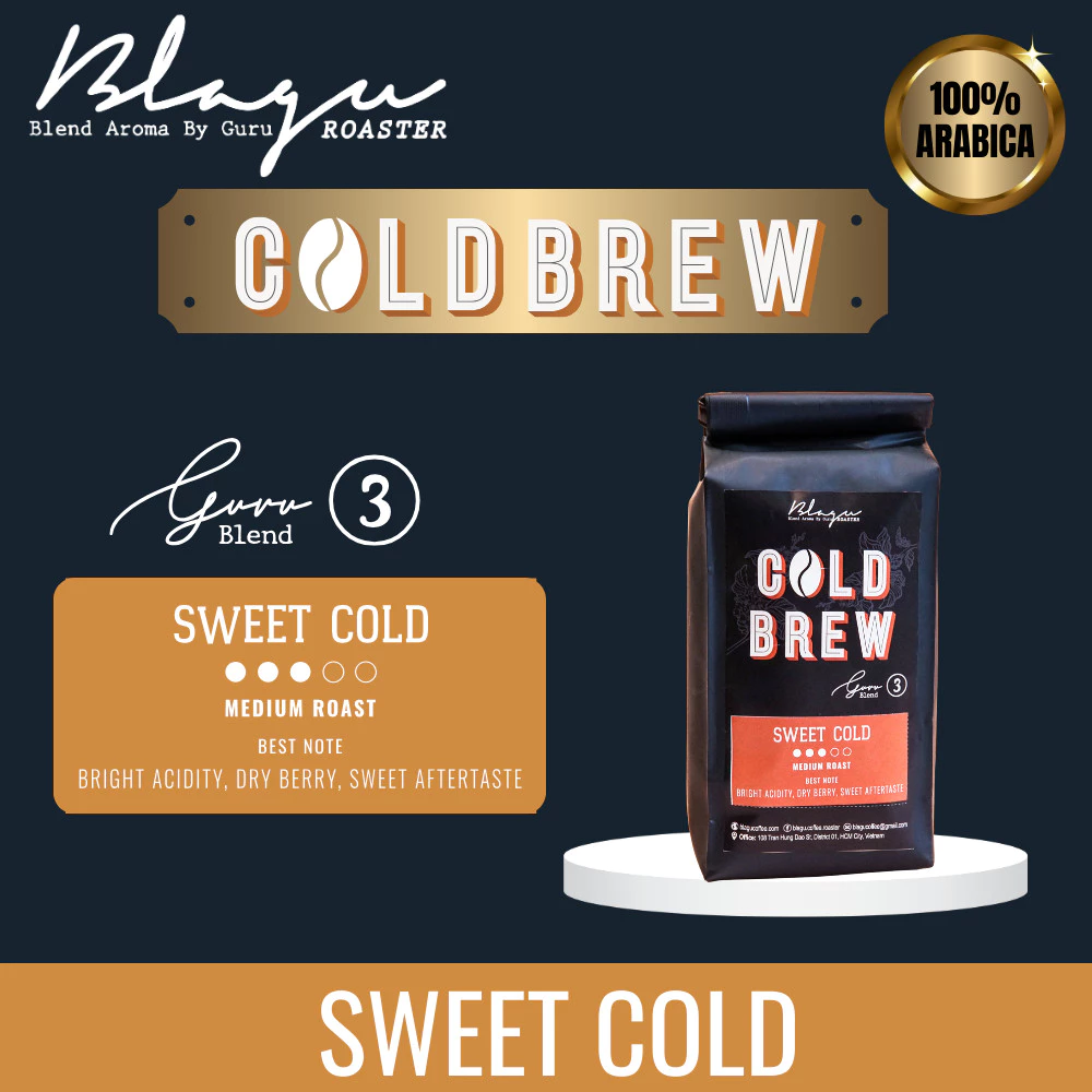 ブラグー コールドブリュー専用挽き豆 グル3ブレンド スイートコールド - 中煎り - 250g