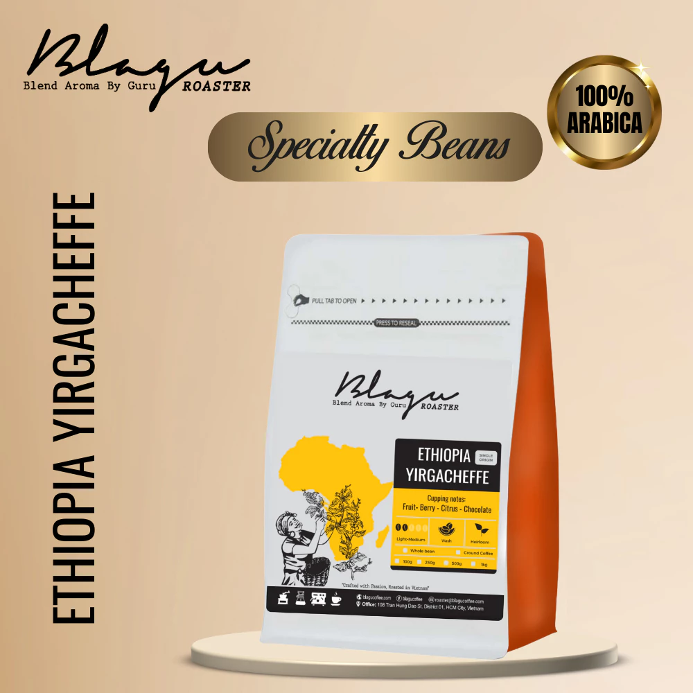ブラグー エチオピア イルガチェフェ ウォッシュド 100%アラビカ 浅煎り〜中煎り ロースト豆 250g