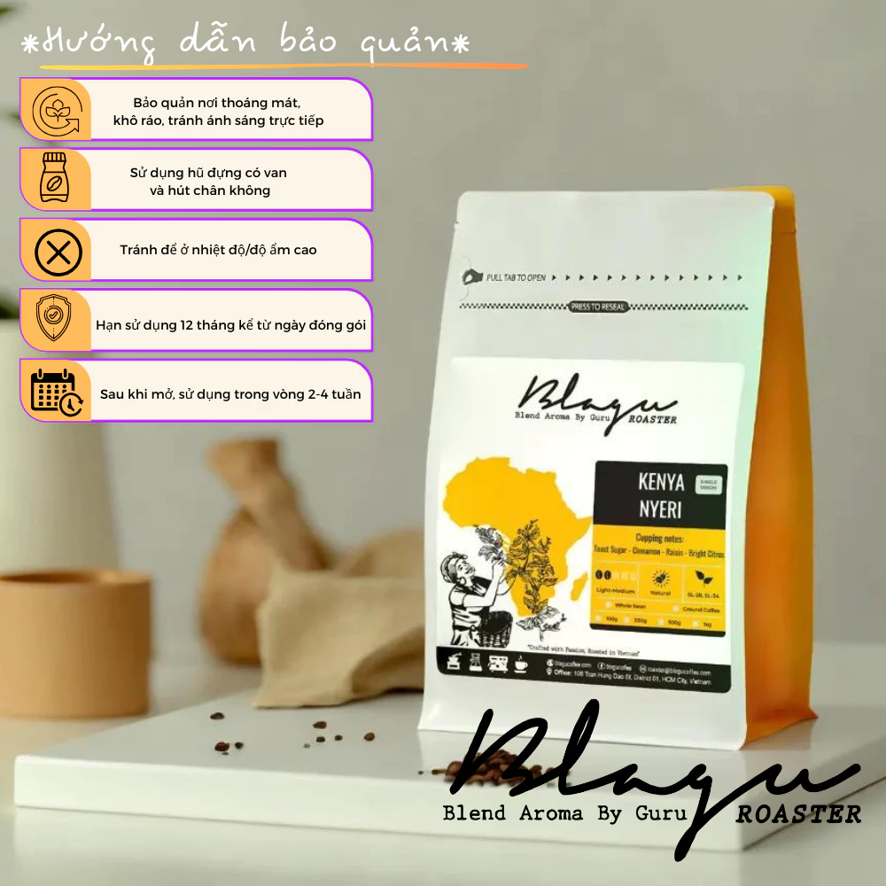 Blagu ケニア ニエリ ドリップ用コーヒー粉 250g | 100%アラビカ 浅中煎り
