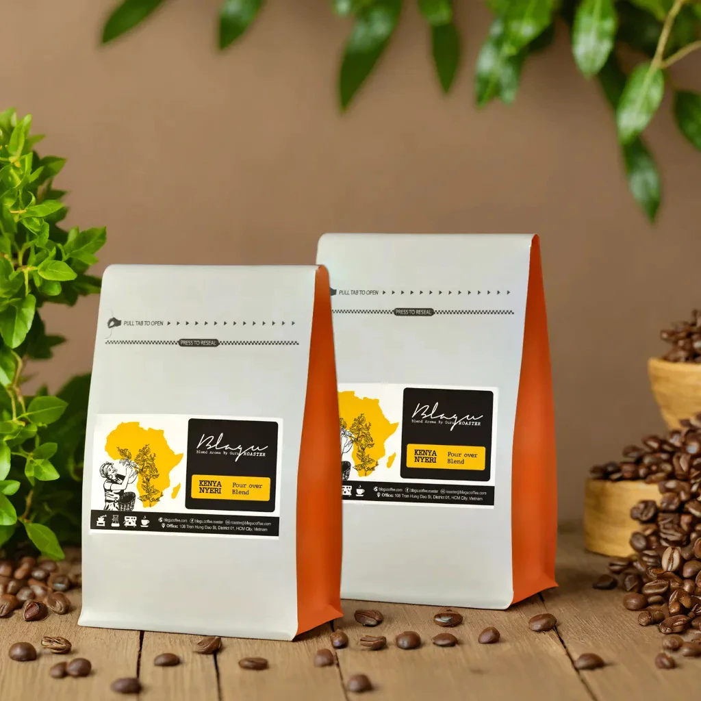 Blagu ケニア ニエリ産 100%アラビカ 高級細挽きコーヒー粉 - フィン抽出用 | ライトミディアムロースト | 250g