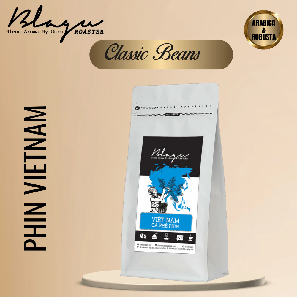 Blagu ベトナム式カフェフィンダークローストコーヒー豆 500g - 純粋アラビカ&ロブスタブレンド