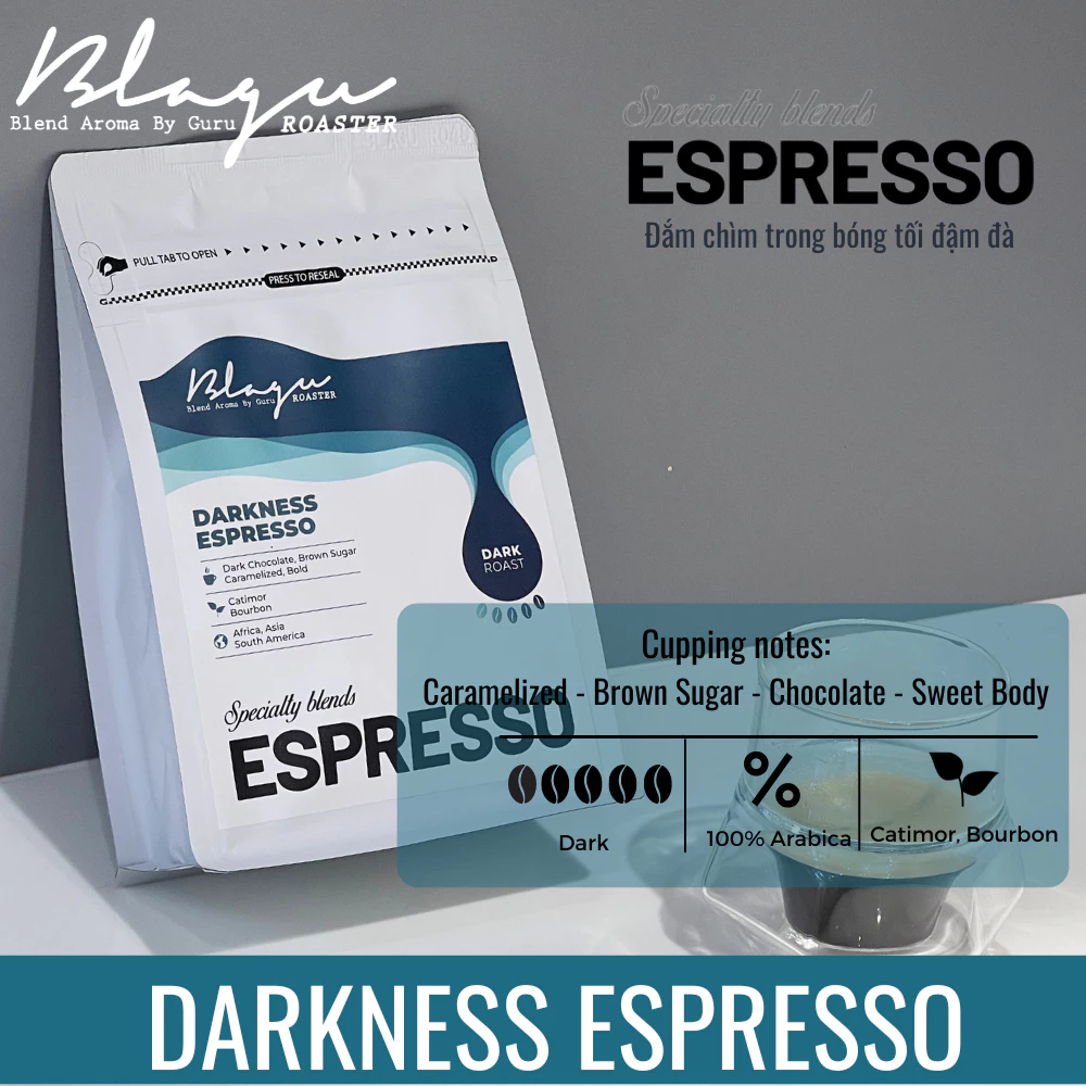 ブラグ スペシャルティ Darkness エスプレッソ用 モカポット挽きコーヒー粉 | ダークロースト | 500g