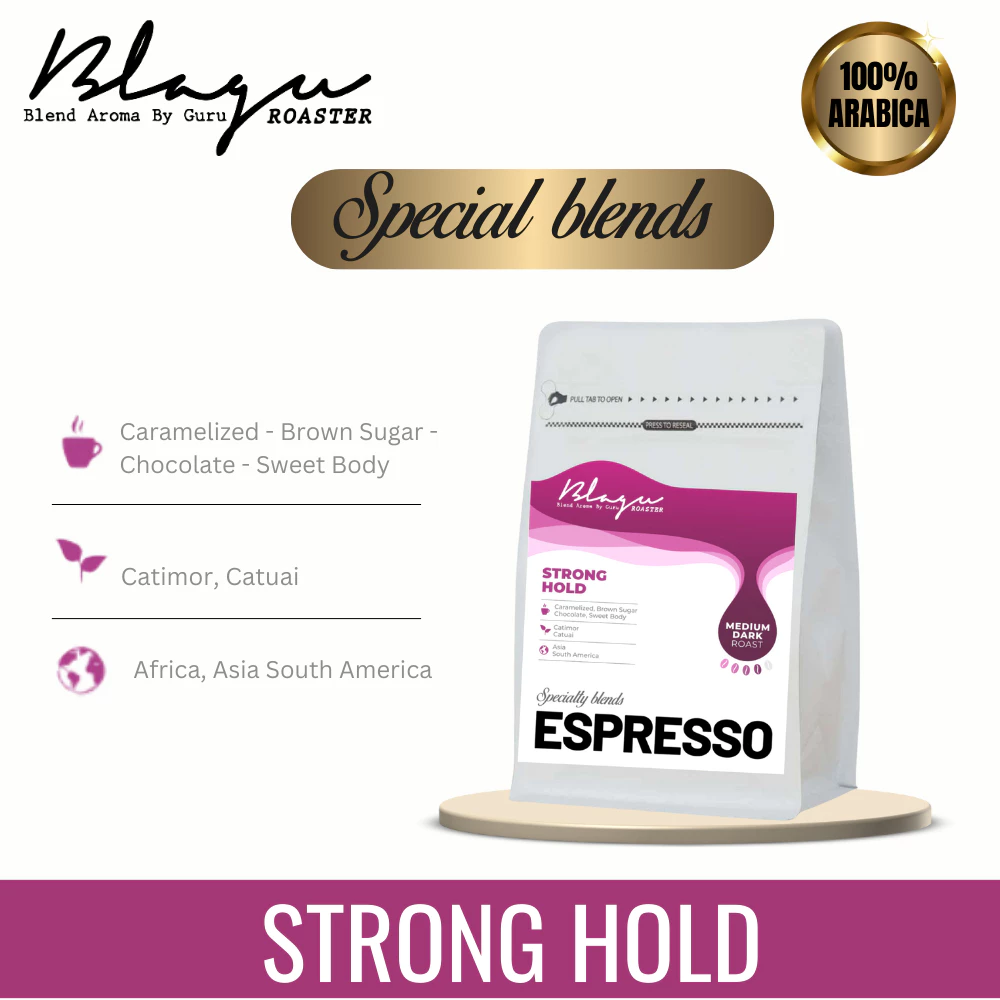 Blagu スペシャルティエスプレッソコーヒーパウダー Strong Hold | 中深煎り | 250g | 極細挽き
