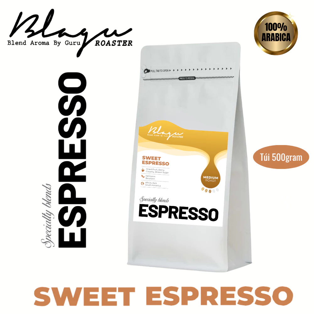 Blagu スペシャルティ スイートエスプレッソ コーヒー粉 | ミディアムロースト | エスプレッソ・ドリップ両用 | 500g