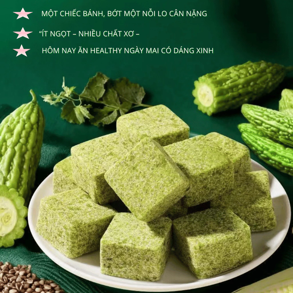 苦瓜全粒粉ケーキ BlueFood (500g) | ヘルシーおやつ、低カロリー高栄養、ダイエットに最適