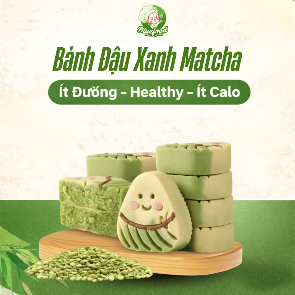 ブルーフード 抹茶緑豆ケーキ (600g) - 低カロリー ヘルシー イートクリーン スイーツ