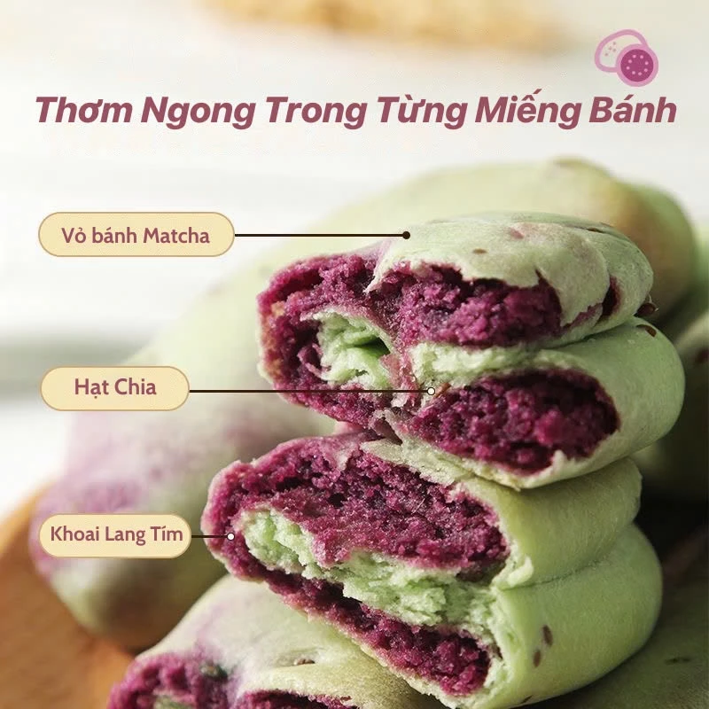 BlueFood 抹茶紫芋もち (200g) - ヘルシー低カロリー、しっとりもちもち、ダイエット・減量にぴったりの美味しいスイーツ