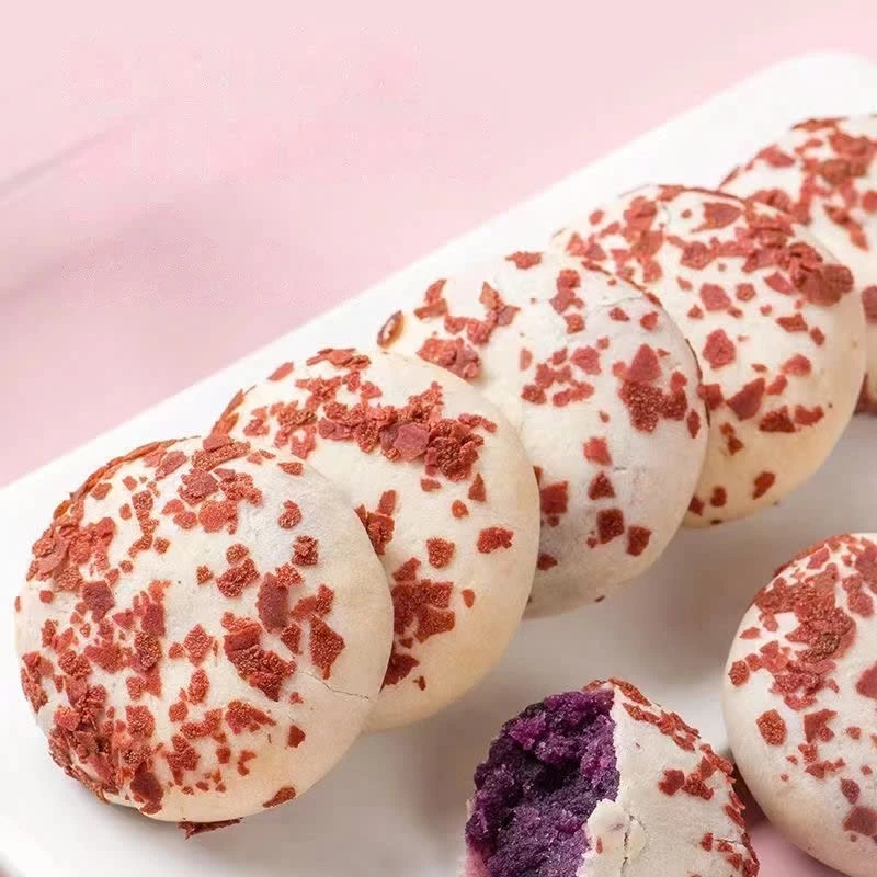 ブルーフード 紫芋オートミールクッキー (500g) 砂糖不使用 低カロリー 高食物繊維 – ヘルシーダイエットスナック