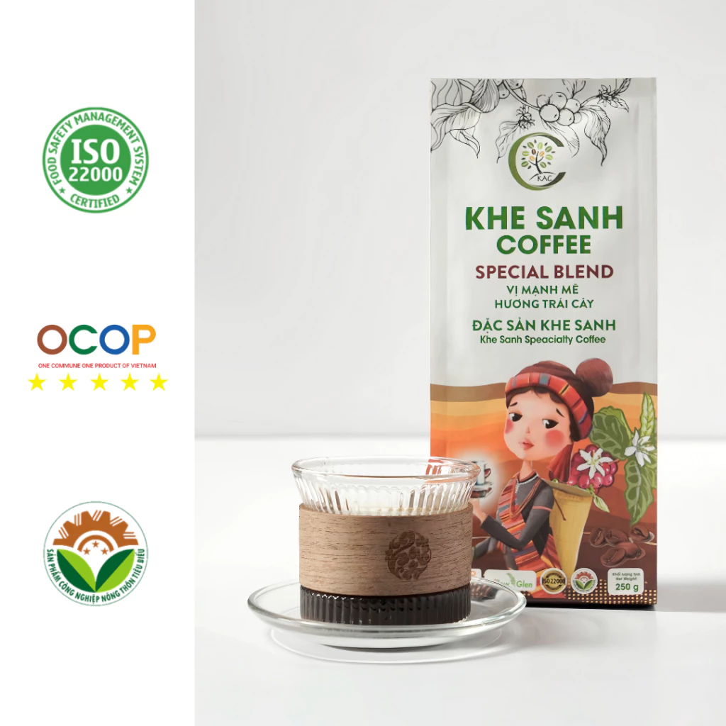 【GU ĐẬM】ケサン産アラビカ＆ロブスタブレンド 挽き済みレギュラーコーヒー 500g