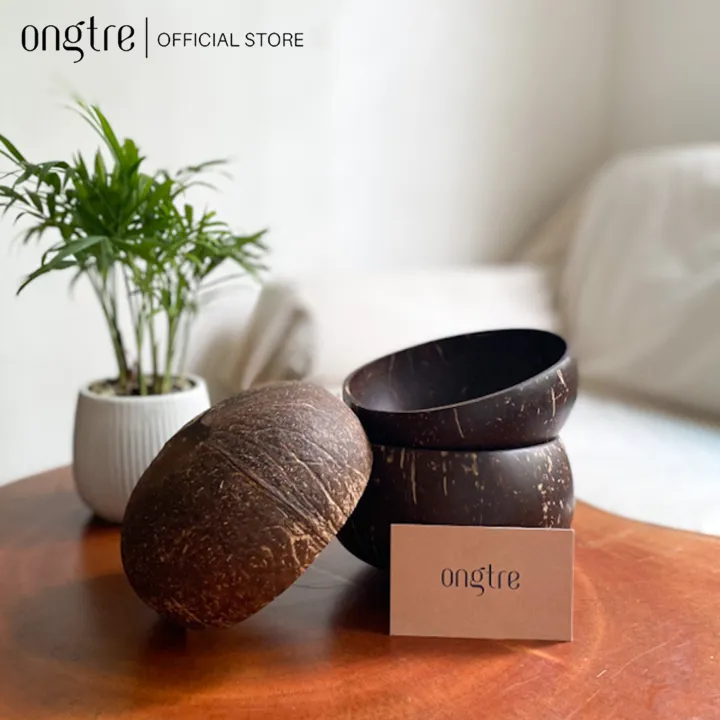 高級ココナッツ木のボウル サラダ、フルーツなどに ONGTRE
