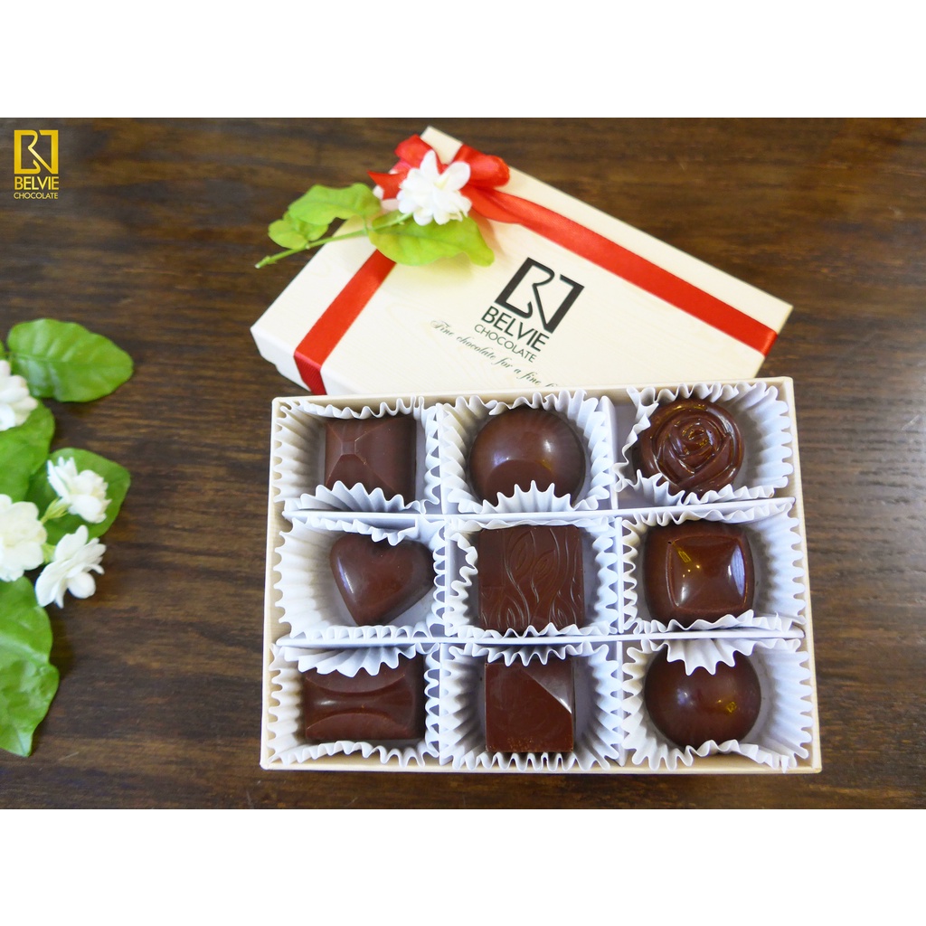 生チョコレート 9個入 ギフトボックス Belvie