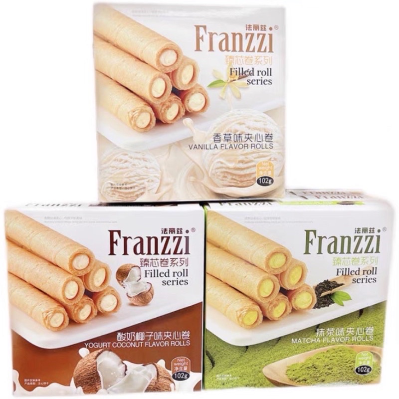 Franzzi ココナッツクリームフィリング入りロールケーキボックス 102g