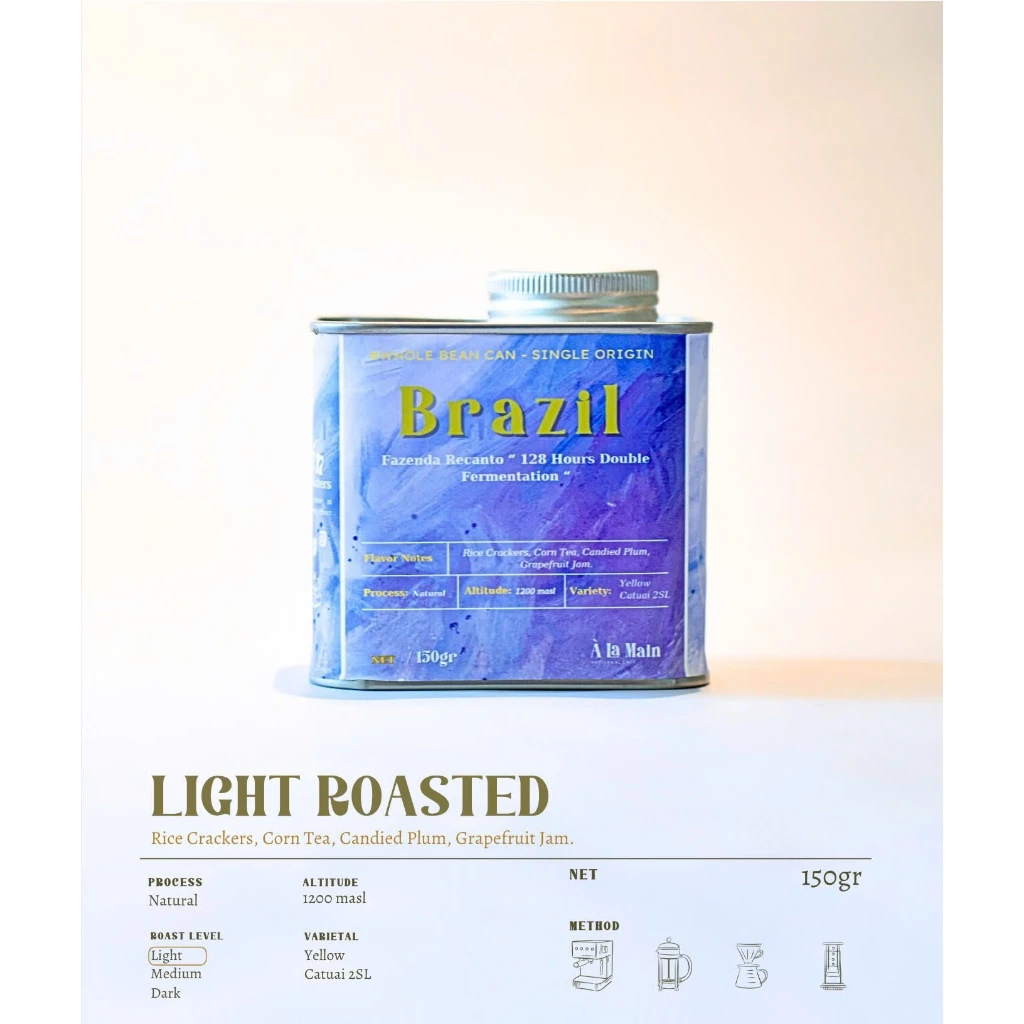 ブラジル産 ファゼンダ・レカント「128時間ダブル発酵」コールドブリュー用極粗挽きコーヒー豆 150g - 究極のショコラミルク風味