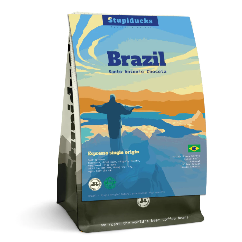 ブラジル産スペシャルティコーヒー豆 Santo Antonio Chocola アラビカ種 エスプレッソ用 中深煎り 250g - Stupiducks Specialty Coffee (SSC Roaster)