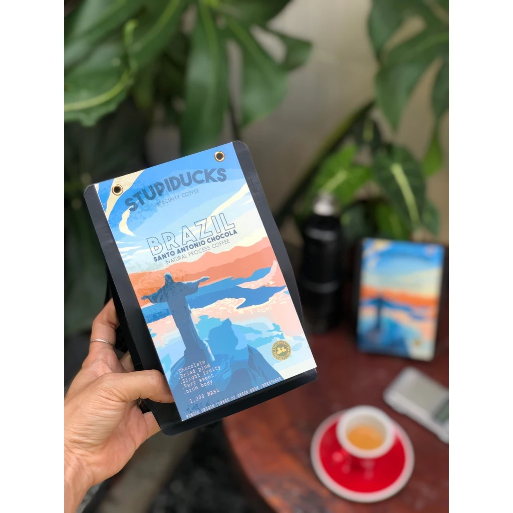 ブラジル産アラビカ中深煎りコーヒー粉 エスプレッソ サントアントニオ ショコラ - Stupiducks Specialty Coffee (150g)