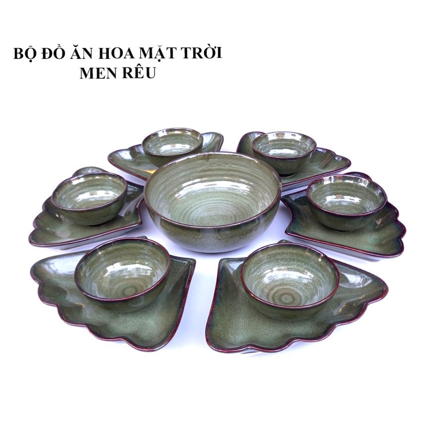 バッチャン焼き(陶器) のプレートセット "TONG HOP" OANH GIA AUTHENTIC BAT TRANG
