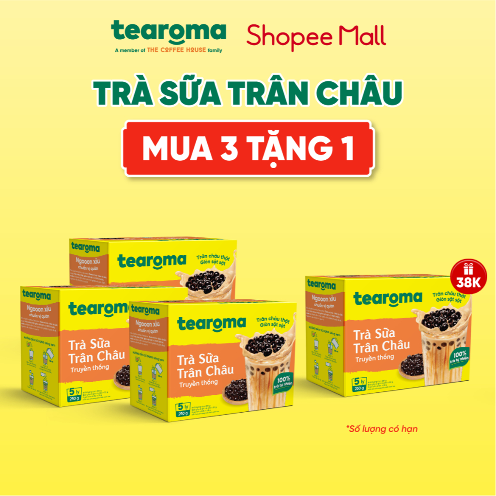 インスタントティー パールミルクティー 3個買うと1個無料 Tearoma