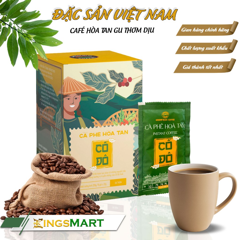 Cố Đô 3in1 Cà phê sữa hòa tan Hương cà phê Huế 10 gói Cố Đô