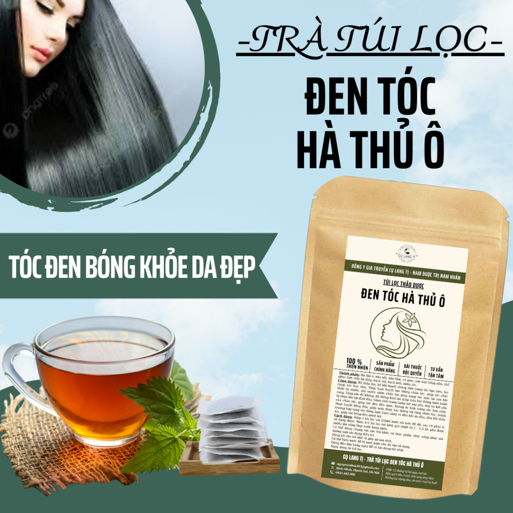 Cụ Lang Tị Trà Mọc Tóc Hỗ Trợ Giảm Rụng Tóc Tóc Bạc Sớm 50 lọc Cụ Lang Tị