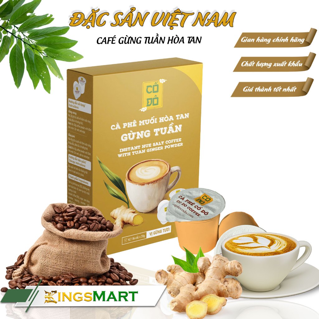 CỐ ĐÔ 特産品 Cà phê muối Huế 6個入り ユニークな塩味コーヒー 10g×6個 CỐ ĐÔ