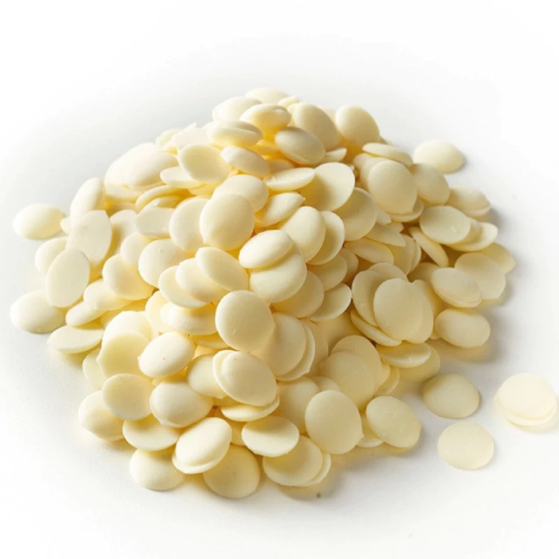 カカオトーク ホワイトバニラ風味コンパウンドチョコレート ボタン型 100g (1kg小分け) 製菓用