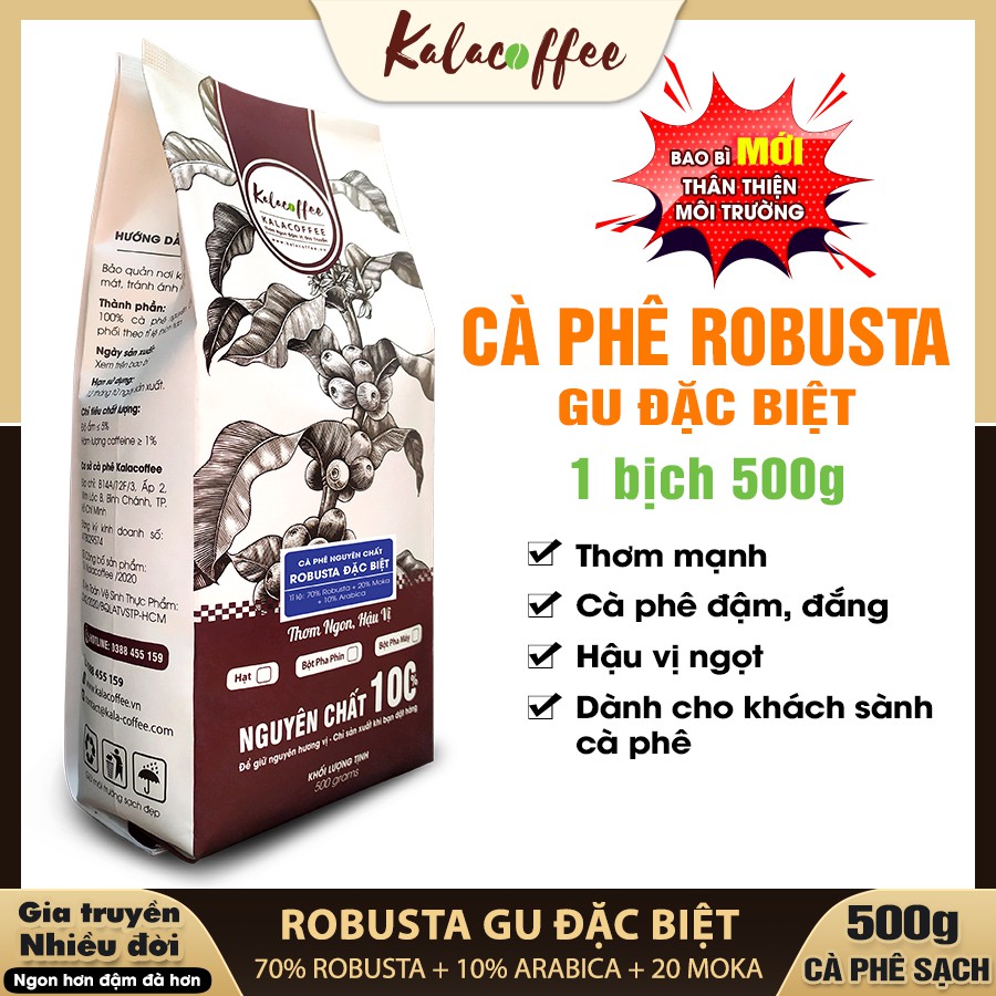 CAFE ROBUSTA マシンフィルター専用ロースター 100%ピュアコーヒー 中程度に焙煎、甘味の後に苦みが強い カラココーヒー - 全豆タイプ - 1000gr