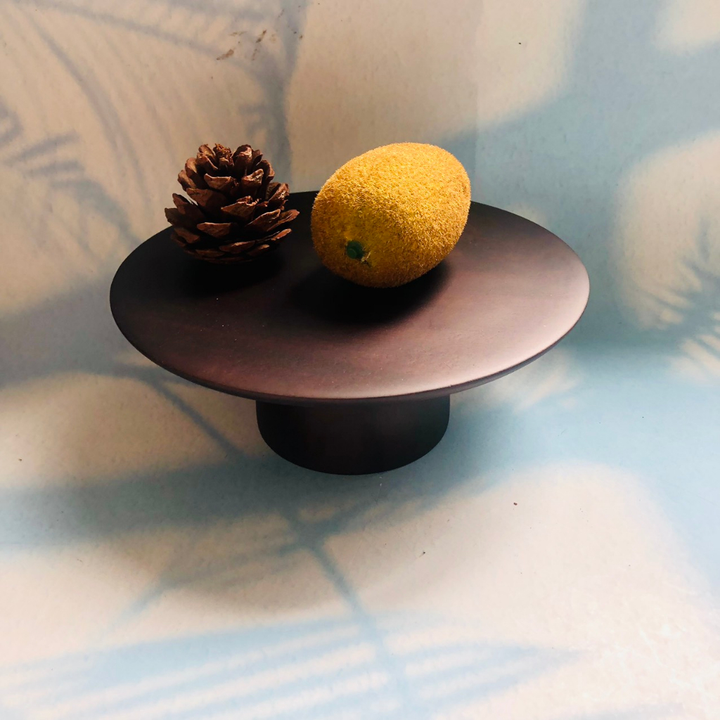 ケーキスタンド フルーツプレート 19x6cm ブラウン色 Craft Closet