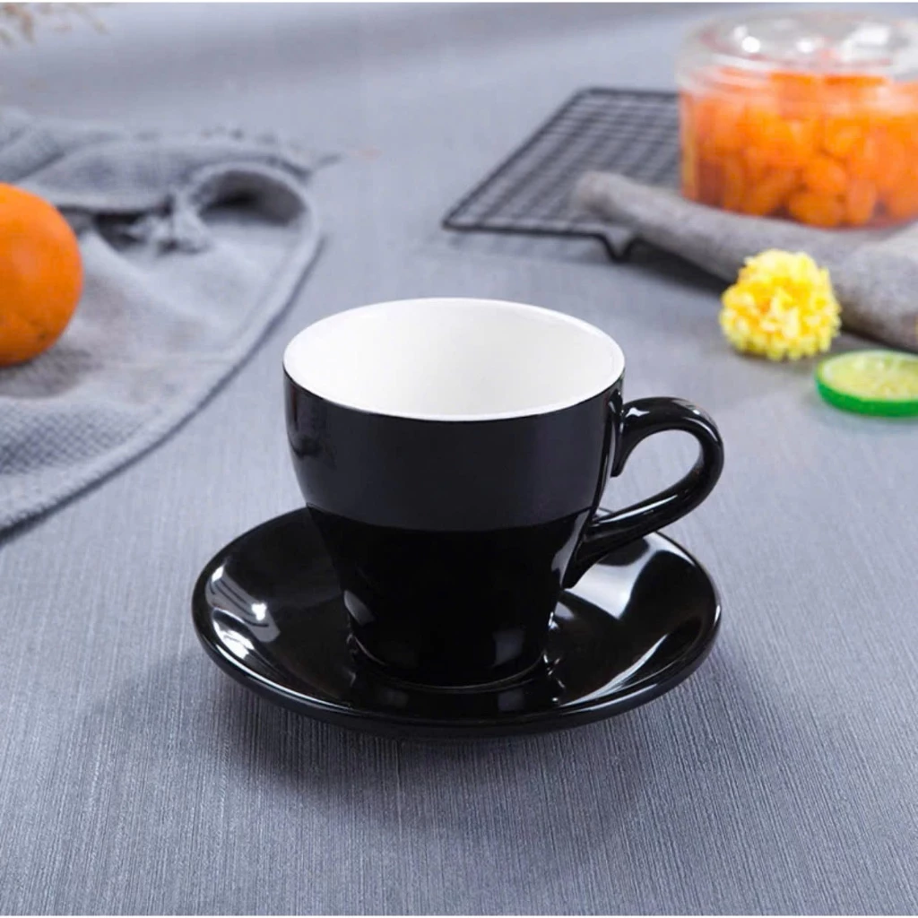 カプチーノカップ - コーヒーカップ 180ml (ブラック) - シューティーバーテンダー