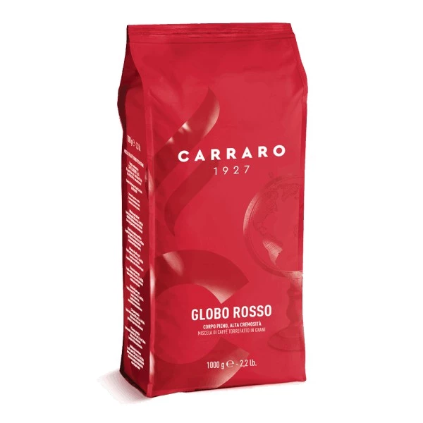 イタリア直輸入 カッラーロ グローボ ロッソ ホールビーン コーヒー豆 1kg - 南イタリアの本格エスプレッソブレンド