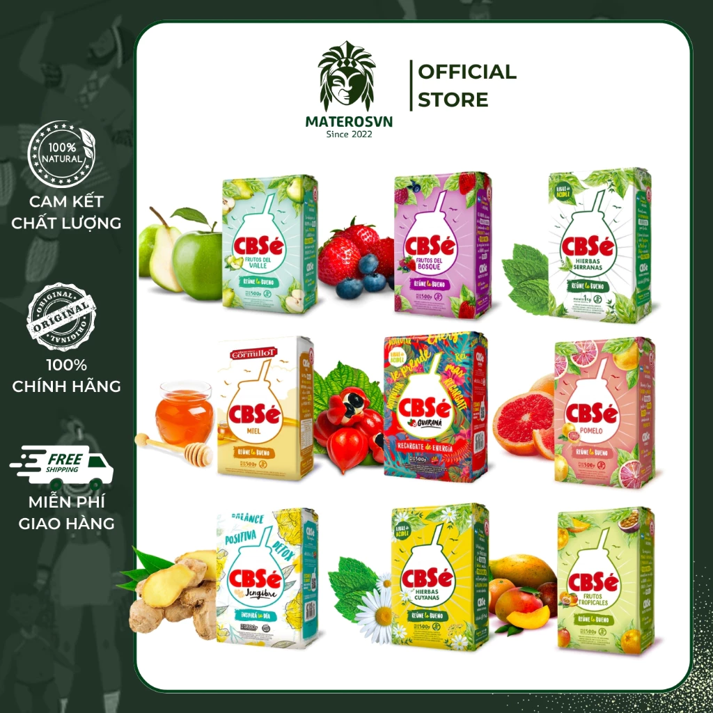 CBSe 純正アルゼンチン マテ茶 – 500g 洋梨＆アップル風味 – 爽やかなフルーツティー