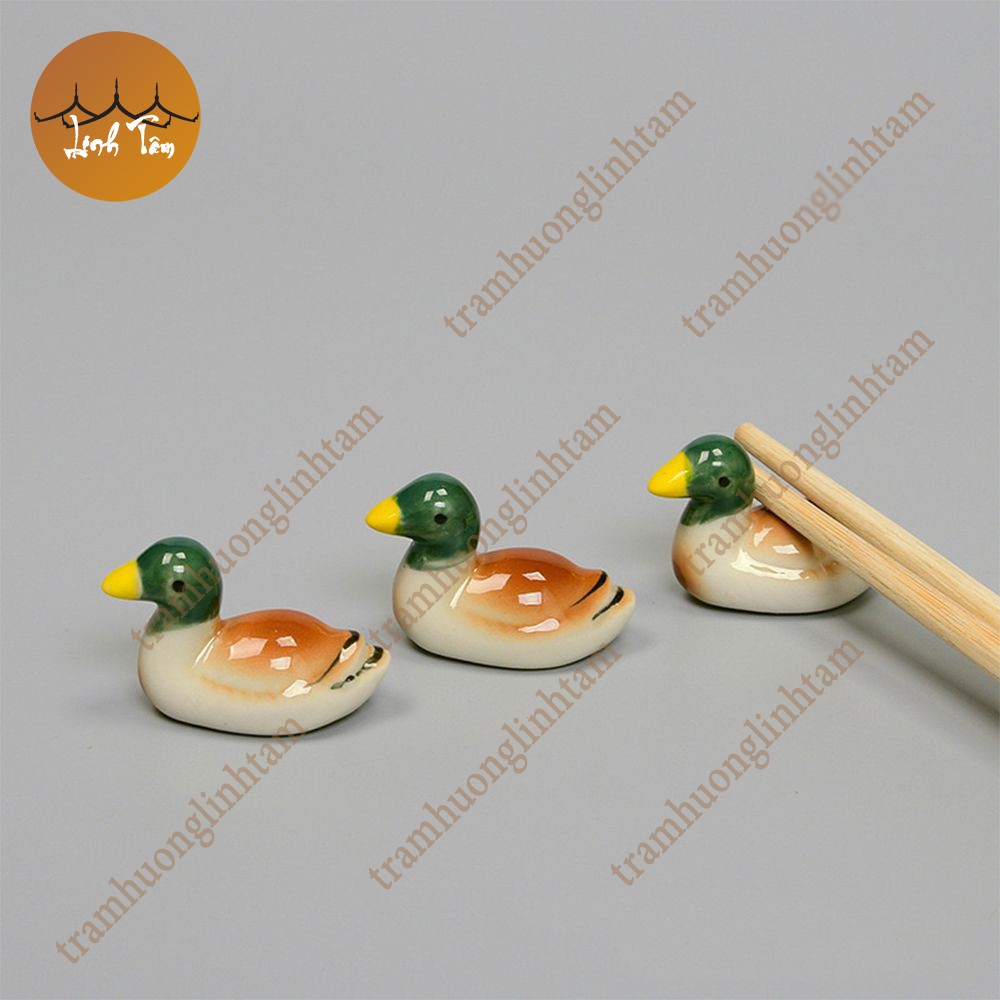 セラミック 和風 箸置き アヒル デザイン 5x3cm 陶器工房