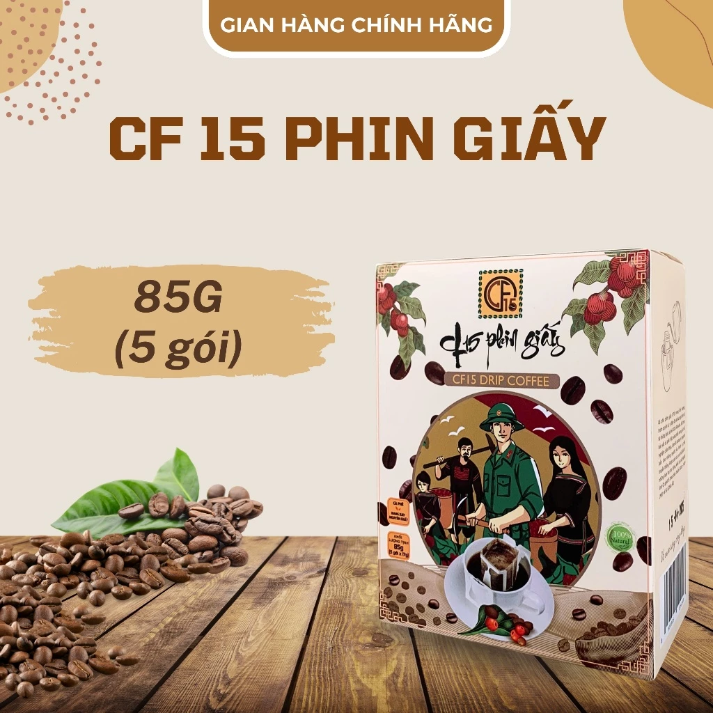 CF15 ドリップコーヒー 100%ロブスタ - 現代のコーヒー体験に革命 85g (5パック入)