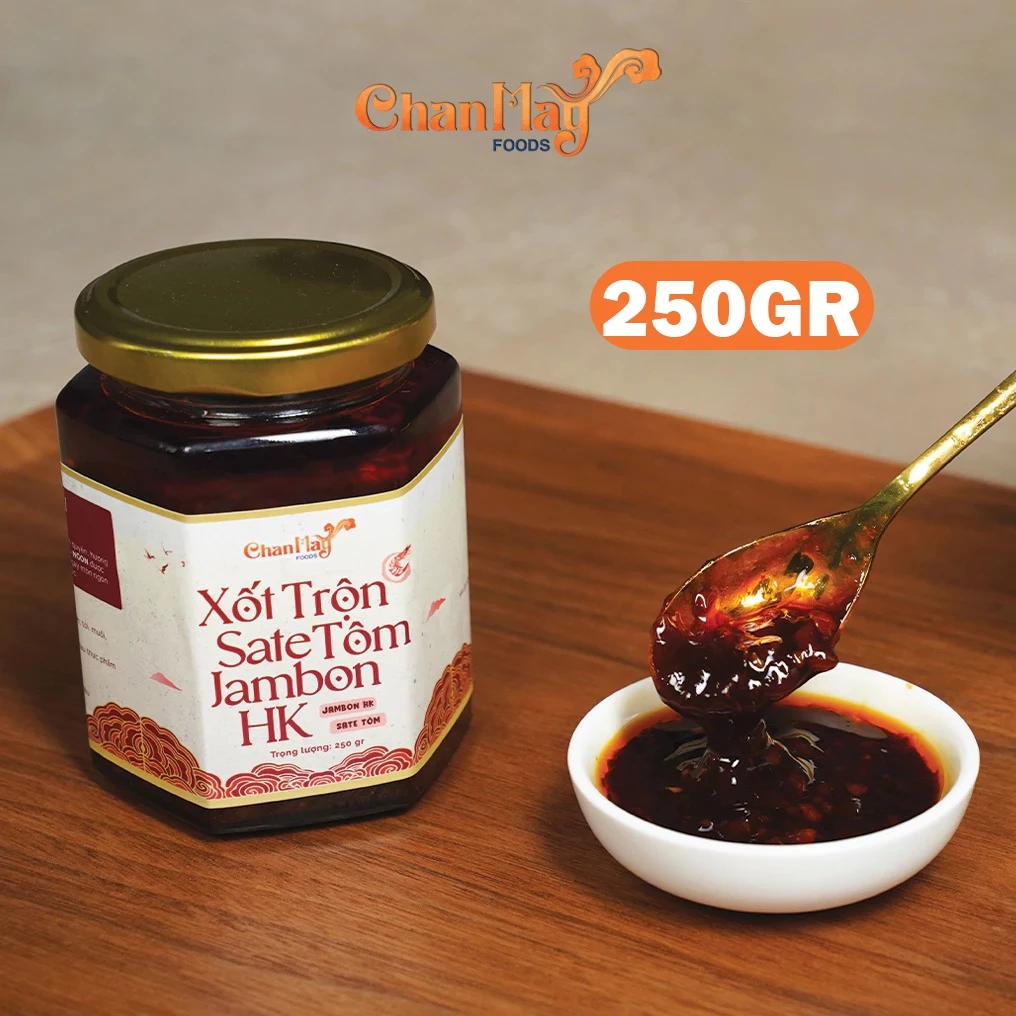 CHAN MÂY FOODS 香港風エビ＆ジャンボン サテ万能混ぜソース 250g