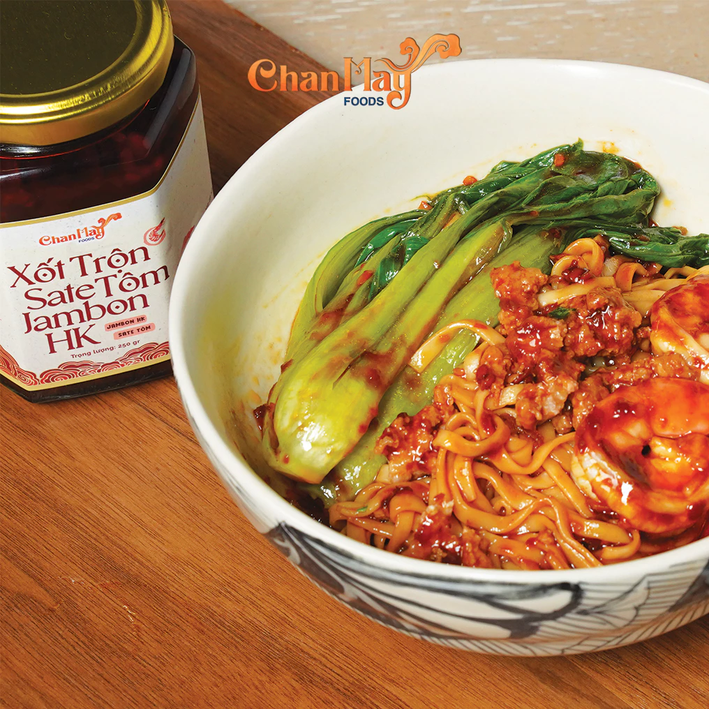 CHAN MÂY FOODS 香港風エビ＆ジャンボン サテ万能混ぜソース 250g