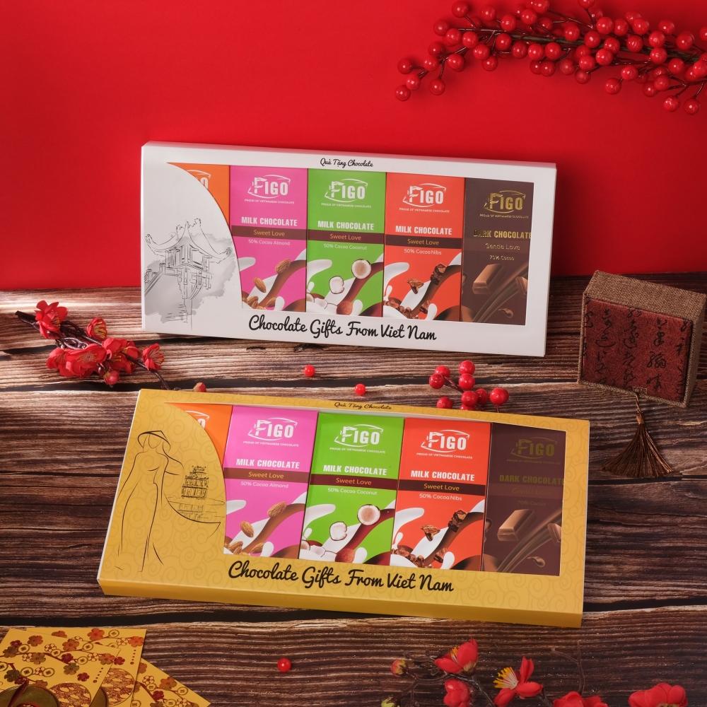 チョコレートフィゴ バレンタインセット ミルクチョコレート 5箱 50g