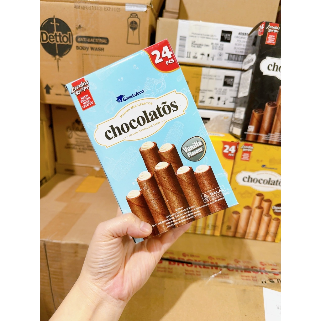 チョコレートバー スポンジロール ロールバニラ味 288g Chocolatos