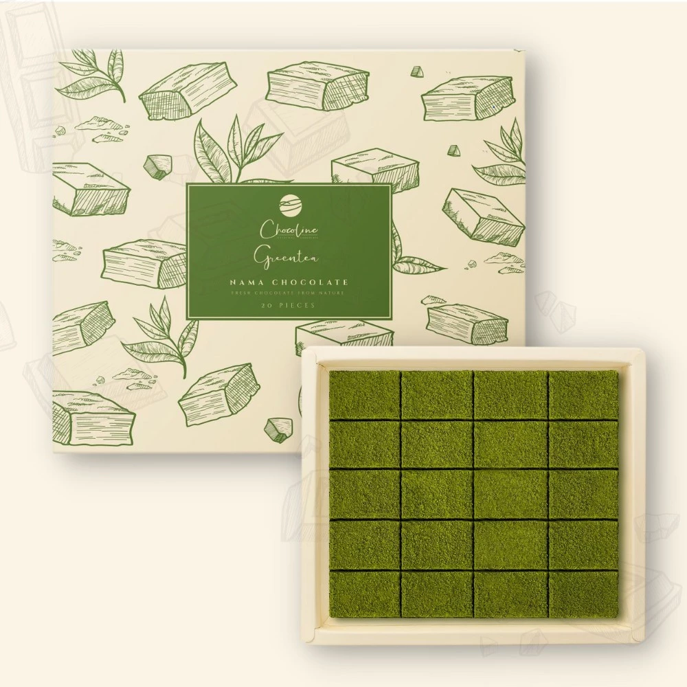 【Chocoline】とろける濃厚抹茶生チョコレート - 20粒入り (190g)