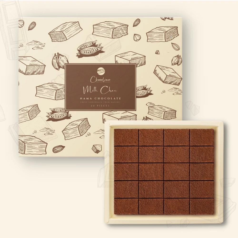 Chocoline 生チョコレート ミルク 20粒 - 口どけなめらか贅沢ショコラ
