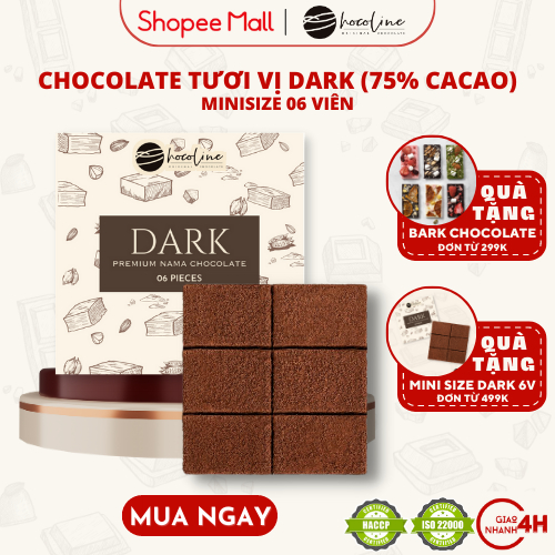 ショコライン ダークチョコレート ミニボックス 6粒 (40グラム)