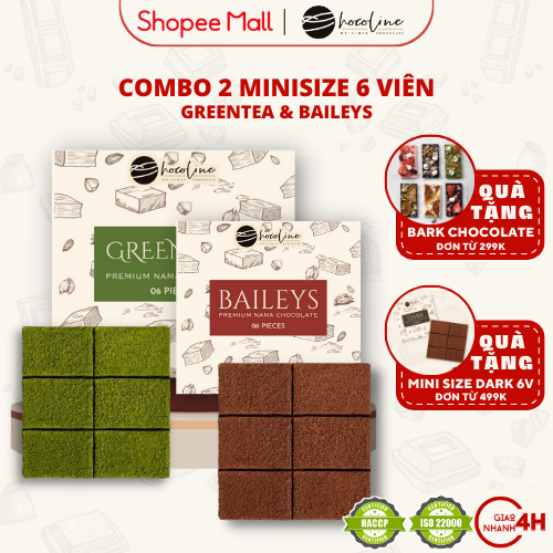 チョコライン フレッシュチョコレート マッチャ緑茶とベイリーズミルククリーム 2箱セット