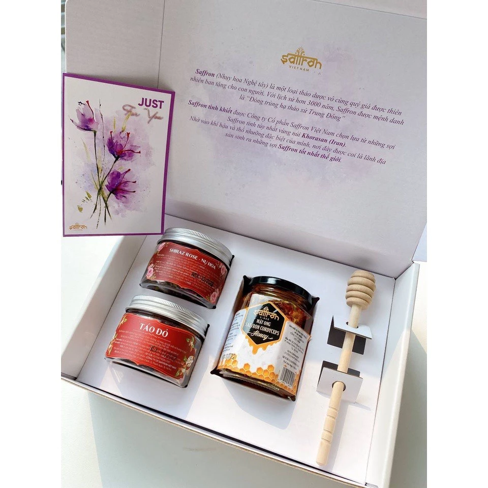 クリスマス限定！サフラン蜂蜜漬け冬虫夏草＆極上フラワーティーギフトセット