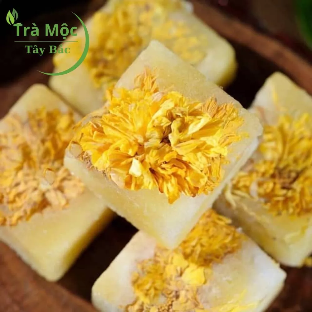 菊蜂蜜氷砂糖ティーキューブ 10粒 – 体内デトックス・安眠・癒し – タイバクハーブティー