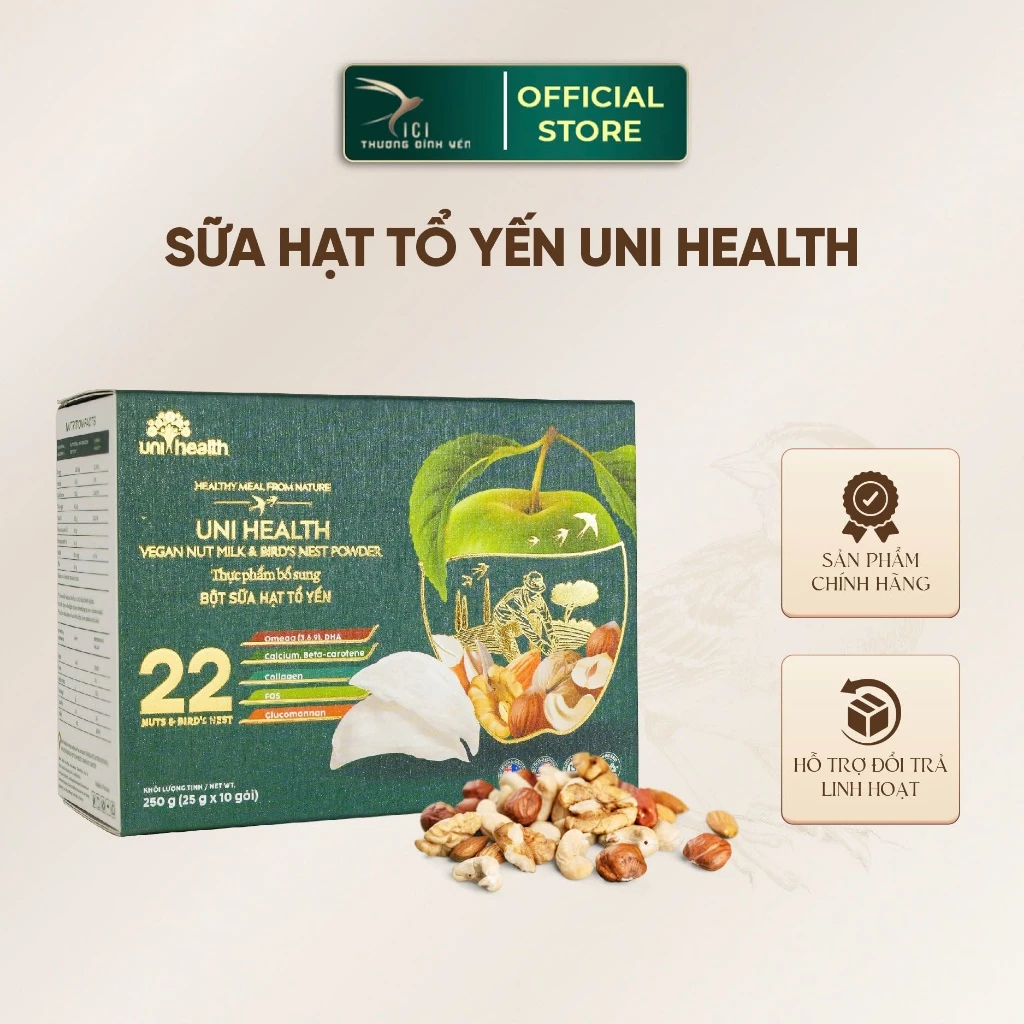 CiCi thượng đỉnh yến 燕の巣ナッツミルク 21種の栄養ナッツ＆4種の貴重ハーブ入り 本物のアナツバメの巣配合 10袋入り