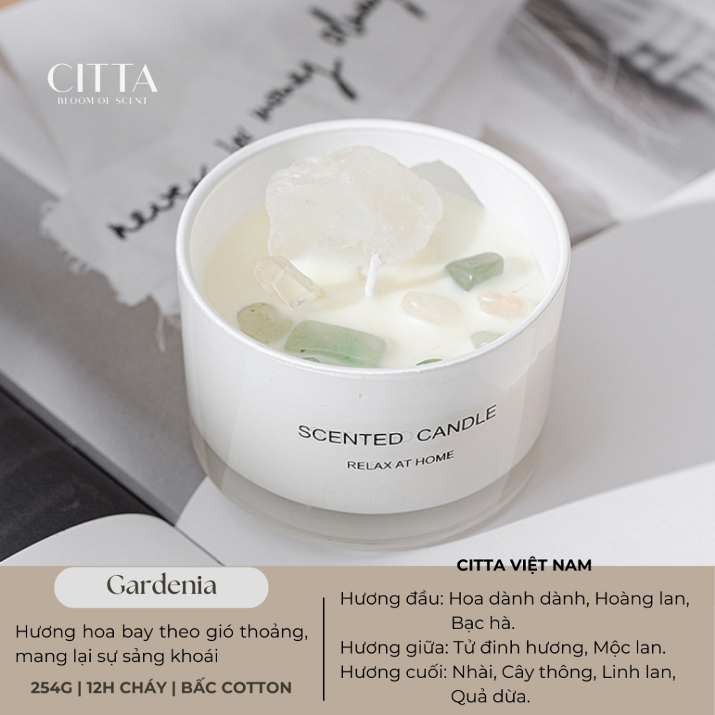 CITTA ジェーン・エア スパジャーデニア ソイキャンドル クォーツ装飾 180g CITTA