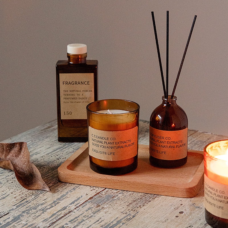 CITTA RETRO 7080 アロマキャンドル 自然素材 大豆ワックス 禅茶の香り