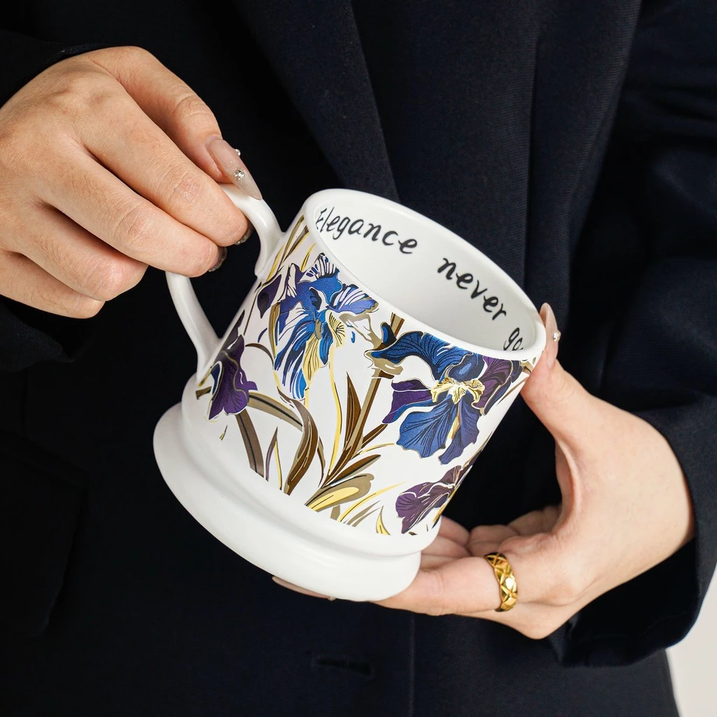 クラシックプレミアム陶磁器マグカップ 380ml – オフィス・家庭兼用 多機能デザインカップ（ホワイト）